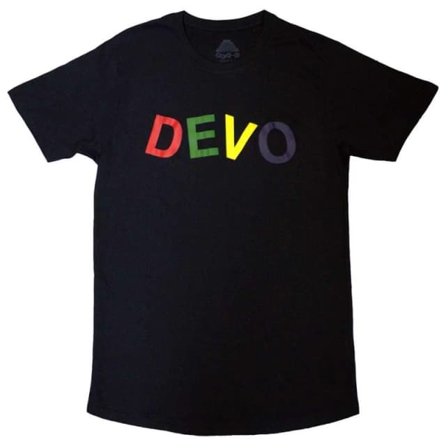 Devo Mens Logo T-Shirt in Black Size: Large Black Male L