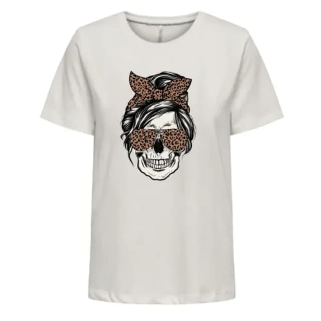 Only Womens T-Shirt Only Stella Life Blanc Female L