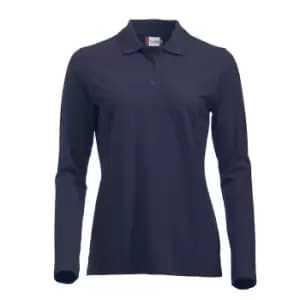 Clique Womens/Ladies Classic Marion Long-Sleeved Polo Shirt (M) (Dark Navy)
