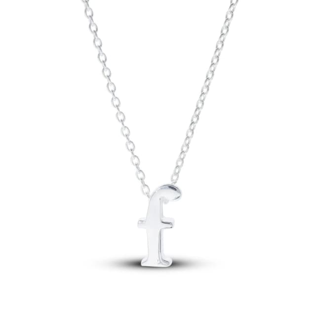 Be You Sterling Silver lowercase Initial Necklace Silver female F
