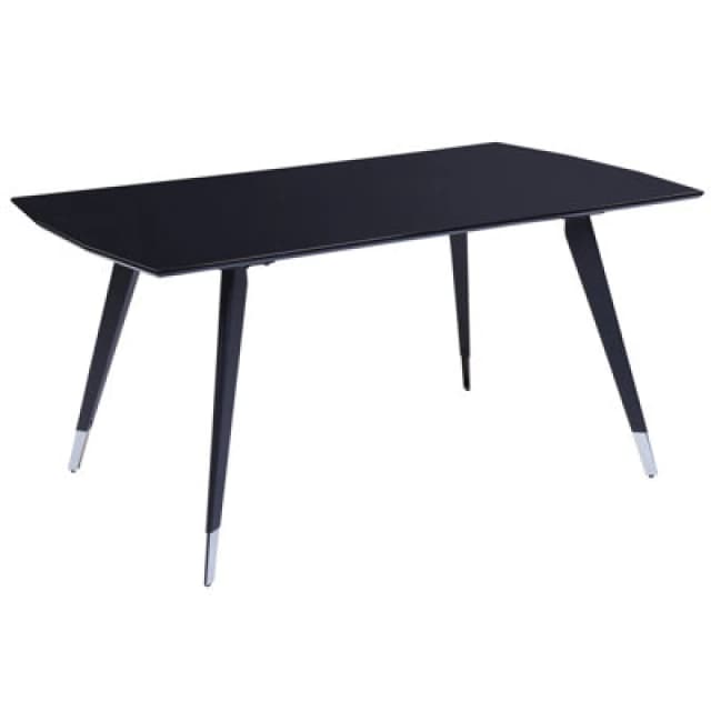 Beliani Dining Table Mossle Black 160 Cm 90 Cm