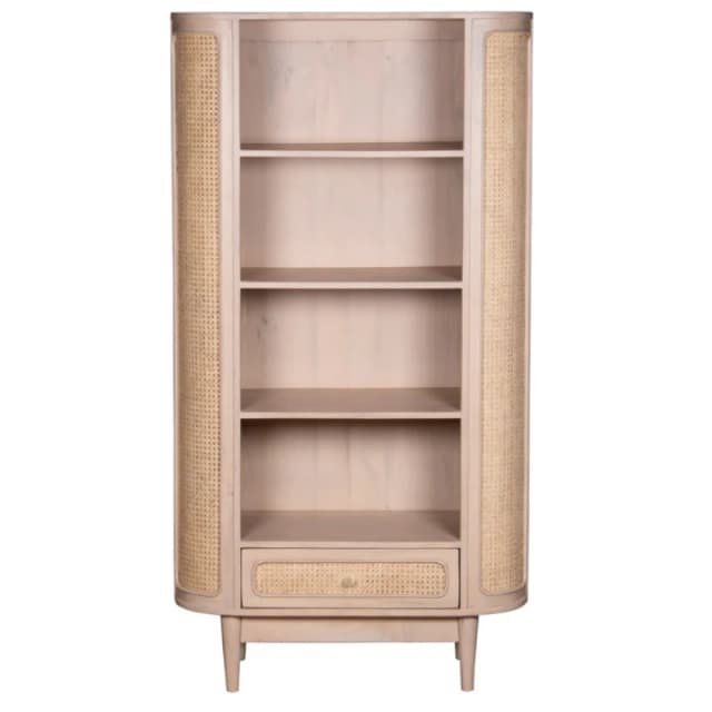 Indian Hub Valencia Cane & Mango Wood Bookcase