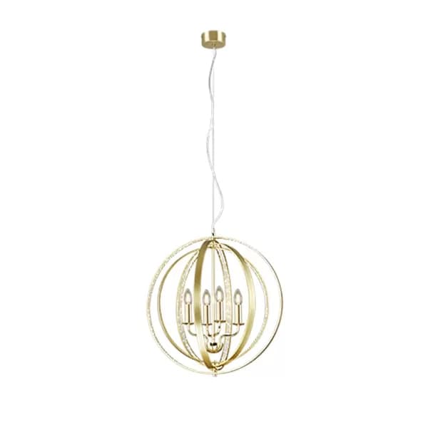 Candela Modern 4 Light Spherical Pendant Ceiling Light Brass polished