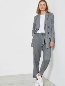 Mint Velvet Herringbone Sports Pant - Grey
