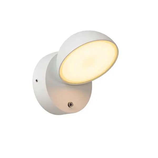 Lucide Lucide Finn LED Outdoor Flush Light with Dusk to Dawn Sensor - White