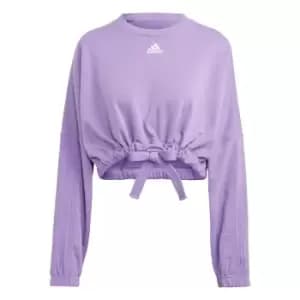 adidas Dance Crop Versatile Sweatshirt Womens - Violet Fusion / Violet Fusion