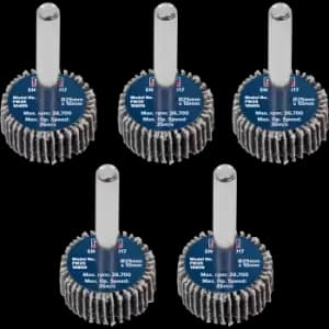 Sealey Flap Wheels Pack Of 5 25mm 10mm Assorted