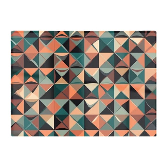 Warren Reed Designer Geometric Print Pattern Glass Chopping Board