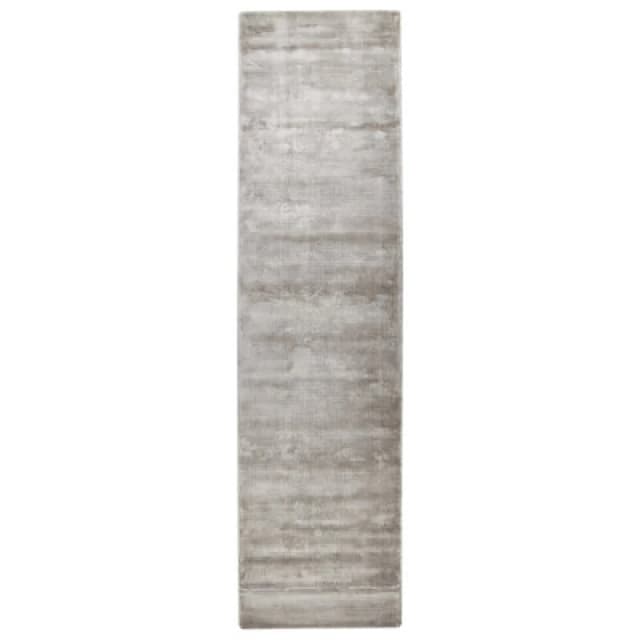 Beliani Rug Gesi Ii Light Grey 80 X 300 Cm Viscose
