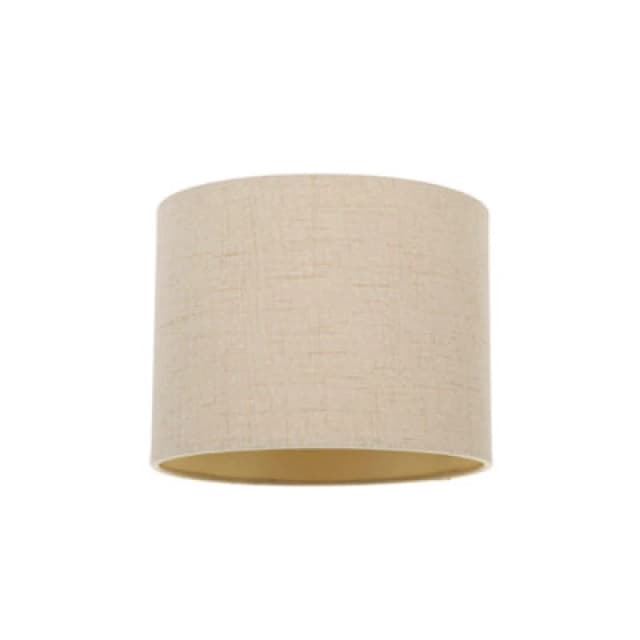 Happy Homewares Modern Taupe Linen Fabric Small 8 Drum Lamp Shade With Matching Satin Lining