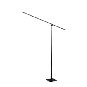 Agena Modern Floor Reading Lamp - LED Dim. - 1x14,5W 2700K - Black