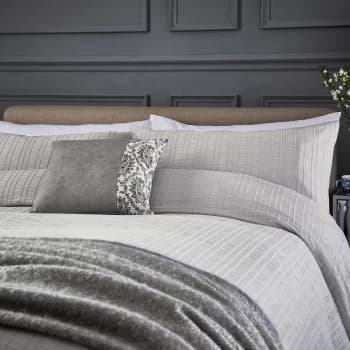 Fable Grey Cotton 'Alisia' Duvet Cover Set - double