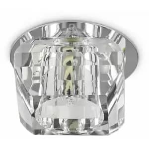 Netlighting Soul 1 Light Square Recessed Ceiling Spotlight Crystal, G9