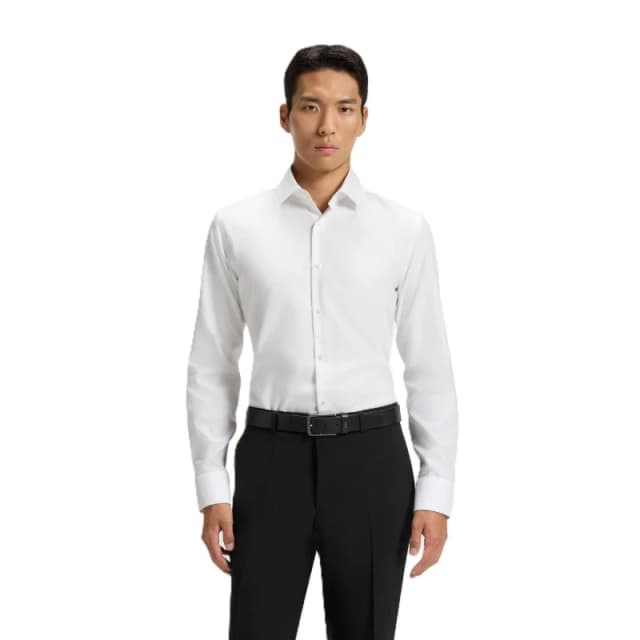 Boss Mens P Hank S Kent Long Sleeve Oxford Shirt White male 15 inch