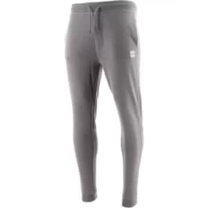 BOSS Grey Cotton Terry Logo Patch Sestart 1 Tracksuit Bottoms
