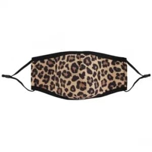 Leopard Print Face Mask with Trim