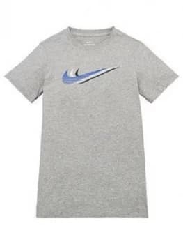 Nike Unisex Nsw Triple Swoosh Tee - Dark Grey