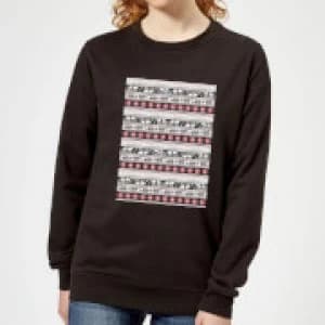 Star Wars AT-AT Pattern Womens Christmas Sweatshirt - Black