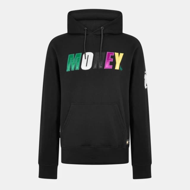 Money Mens Satin Hoodie Black male X Small