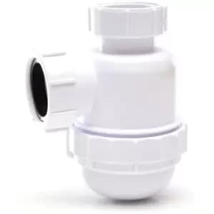 40mm Bottle Trap Shallow Bathroom Basin Kitchen Sink Waste 1 1/2 - Polypipe