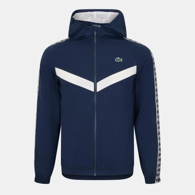 Lacoste Mens Taped Tracksuit Top Navy/White male XS