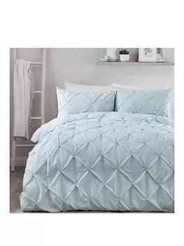 Serene Lara Single Duvet Cover And Pillowcase Set - Duck Egg