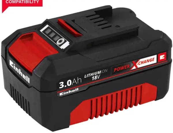 Einhell Genuine Power X-Change 18v Cordless Li-ion Battery 3ah Battery Amp Hours: 3ah