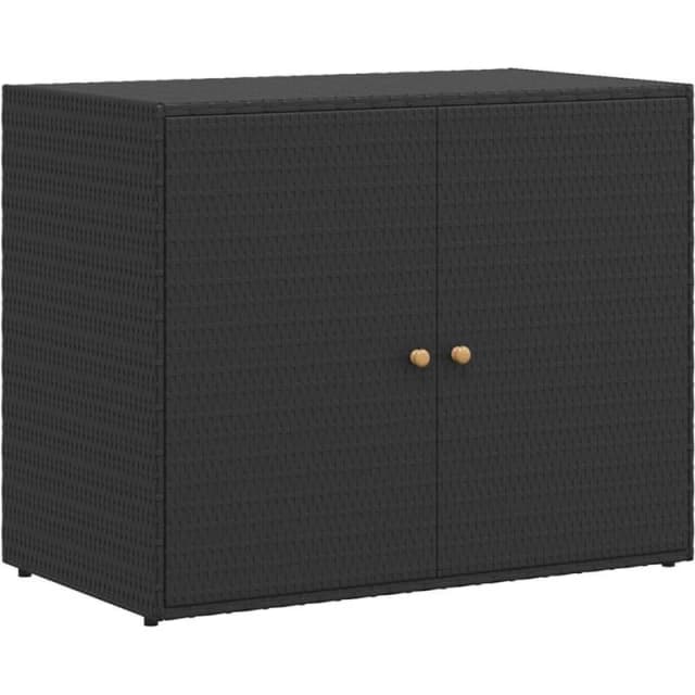 VIDAXL Vidaxl - Garden Storage Cabinet Black 100x55.5x80cm Poly Rattan 8720845670290