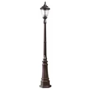 Adur Outdoor Post Lantern Rusty Brown