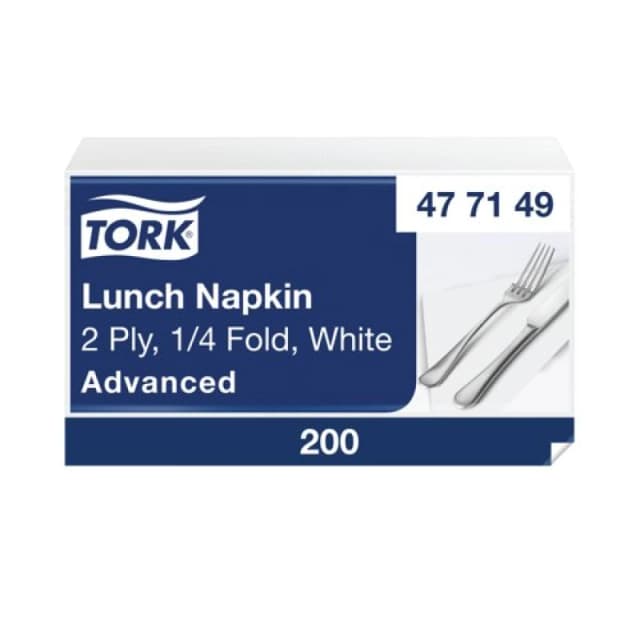 Tork White 2-Ply Lunch Napkin (200 Pack) 477149