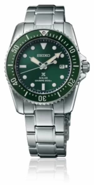 Seiko Prospex Compact Solar 38mm Green Dial SNE583P1 Watch
