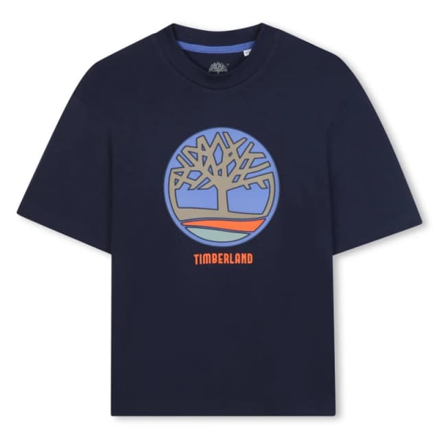 Timberland Kids Timb Large Logo T-Shirt Navy male 12 Years