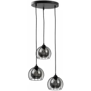 Keter Solo Cluster Pendant Ceiling Light Black, 30cm, 3x E27