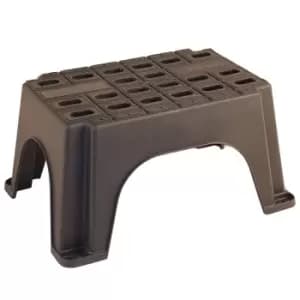 Heavy-duty plastic safety step - 365mm deep tread