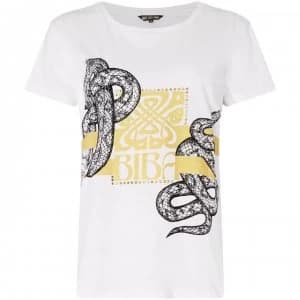 Biba Snake Stud T Shirt - White