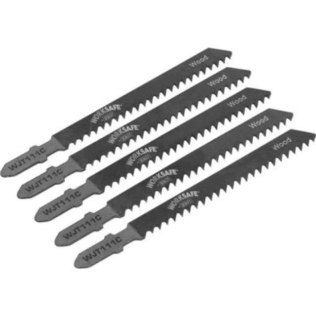 Loops 5 PACK 75mm Chrome Vanadium Steel Jigsaw Blade - 9 TPI - Side Set Teeth - Wood Metallics