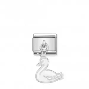 Nomination Composable Classic Charm Enamel Swan Crown Link 331805/04