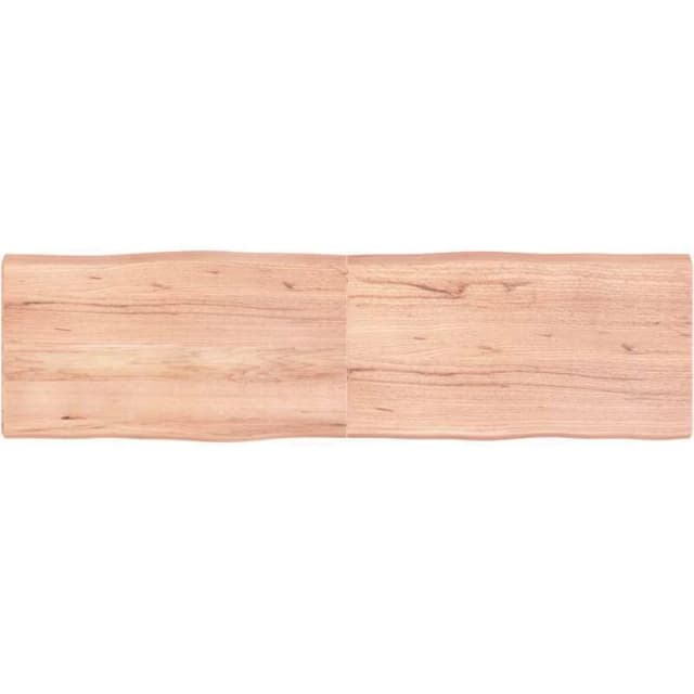 Vidaxl Table Top Light Brown 180X50X(2-6)cm Treated Solid Wood Live Edge, Brown 363977