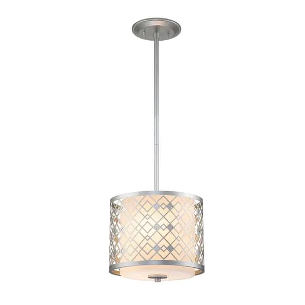 Elstead Elstead Ziggy Glass Ceiling Pendant Light - Silver