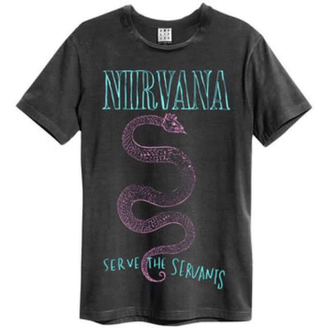 Amplified Amplified Men Serve The Servants Nirvana T-Shirt in Charcoal Size: X-Small Charcoal XS Male 5059699797253