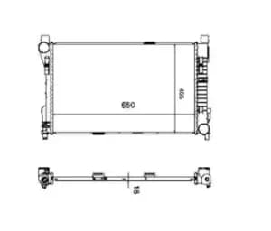 NRF 55310 Engine Cooling Radiator Aluminium Brazed cooling fins