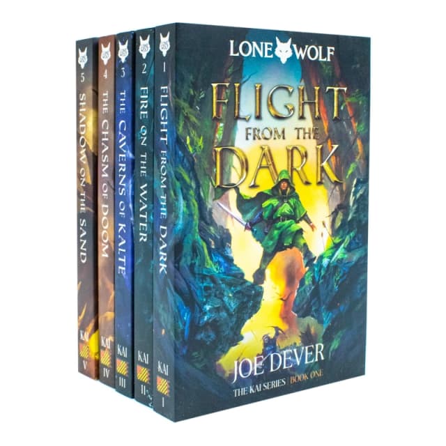 Lone Wolf Series 1-5 Collection By Joe Dever Flight From The Dark Fire On The Water Caverns Of Kalte Joe Dever Books