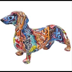Graffiti Dachshund Large Figurine By Lesser & Pavey