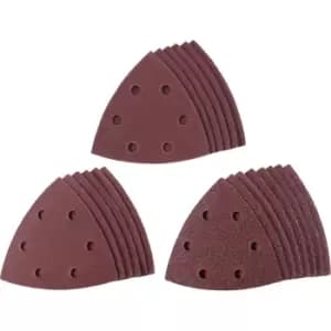 Einhell 20 Piece Delta Sanding Sheet Set 93mm x 93mm Assorted Pack of 20