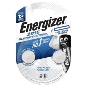 Energizer Ultimate Lithium 2016 Batteries - 2pk