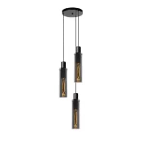 Orlando Modern Cluster Pendant Light - Ø32cm - 3xE27 - Smoke Grey