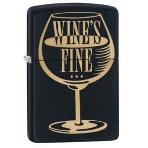 Zippo Wines Fine Black Matte Finish