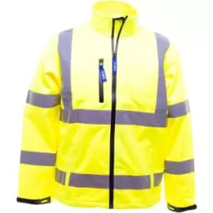 Yoko Mens Hi-Vis Sofshell Jacket (M) (Hi-Vis Yellow) - Hi-Vis Yellow