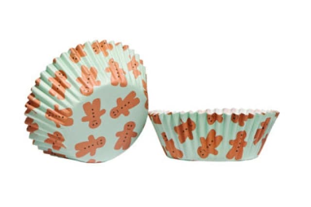 Premier Housewares Gingerbread Man 60Pcs Medium Cupcake Cases Multi