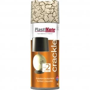 Plastikote Crackle Touch Aerosol Spray Paint Colony Cream 400ml